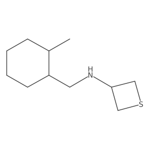 N-((2-Methylcyclohexyl)methyl)thietan-3-amine结构式
