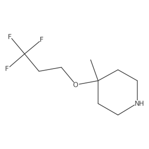 4-Methyl-4-(3,3,3-trifluoropropoxy)piperidine Structure