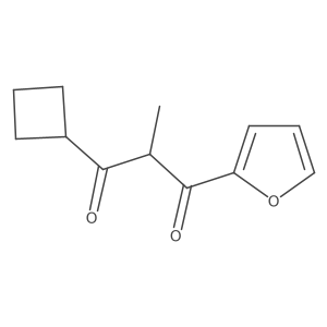 1-Cyclobutyl-3-(furan-2-yl)-2-methylpropane-1,3-dione Structure