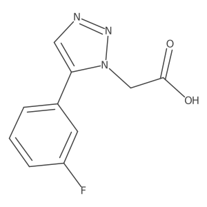 2-(5-(3-Fluorophenyl)-1H-1,2,3-triazol-1-yl)acetic acid结构式