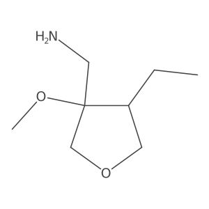 (4-Ethyl-3-methoxyoxolan-3-yl)methanamine Structure
