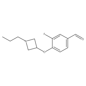 3-Fluoro-4-[(1-propyl-3-azetidinyl)oxy]benzaldehyde结构式