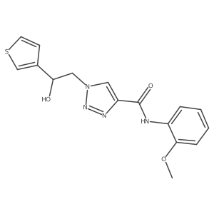 1-(2-hydroxy-2-(thiophen-3-yl)ethyl)-N-(2-methoxyphenyl)-1H-1,2,3-triazole-4-carboxamide Structure