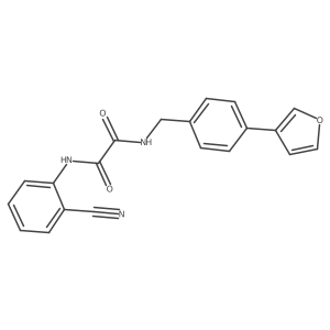 N1-(2-cyanophenyl)-N2-(4-(furan-3-yl)benzyl)oxalamide结构式