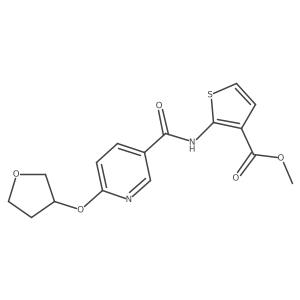 Methyl 2-(6-((tetrahydrofuran-3-yl)oxy)nicotinamido)thiophene-3-carboxylate Structure