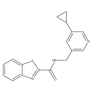N-((5-cyclopropylpyridin-3-yl)methyl)benzo[d]thiazole-2-carboxamide Structure