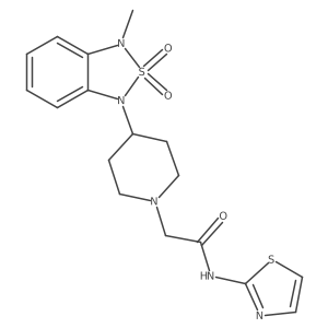2-(4-(3-methyl-2,2-dioxidobenzo[c][1,2,5]thiadiazol-1(3H)-yl)piperidin-1-yl)-N-(thiazol-2-yl)acetamide Structure