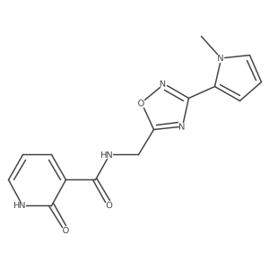 2-hydroxy-N-((3-(1-methyl-1H-pyrrol-2-yl)-1,2,4-oxadiazol-5-yl)methyl)nicotinamide Structure