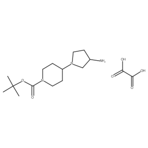 Tert-butyl 4-(3-aminopyrrolidin-1-yl)piperidine-1-carboxylate oxalate Structure