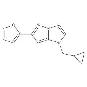 1-(cyclopropylmethyl)-6-(2-furyl)imidazo[1,2-b]pyrazole Structure