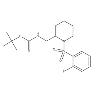 tert-butyl N-{[1-(2-fluorobenzenesulfonyl)piperidin-2-yl]methyl}carbamate Structure
