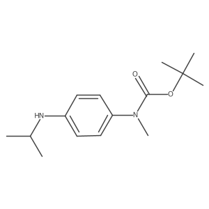 Tert-butyl 4-(isopropylamino)phenyl(methyl)carbamate结构式