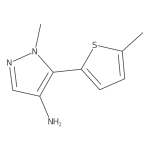 1-methyl-5-(5-methylthiophen-2-yl)-1H-pyrazol-4-amine Structure