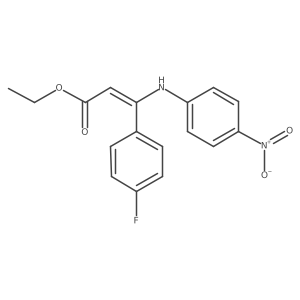 Ethyl (Z)-3-(4-fluorophenyl)-3-((4-nitrophenyl)amino)acrylate Structure