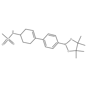 N-[4-[4-(4,4,5,5-tetramethyl-1,3,2-dioxaborolan-2-yl)phenyl]-3-cyclohexen-1-yl]methanesulfonamide结构式