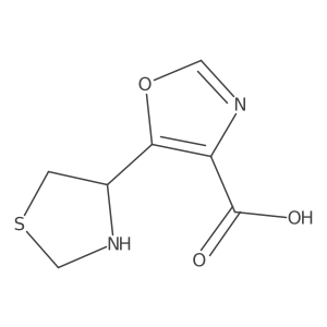 5-[(4R)-1,3-thiazolidin-4-yl]-1,3-oxazole-4-carboxylic acid结构式