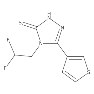 4-(2,2-difluoroethyl)-5-(thiophen-3-yl)-4H-1,2,4-triazole-3-thiol结构式