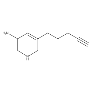 5-(Pent-4-yn-1-yl)-1,2,3,6-tetrahydropyridin-3-amine结构式