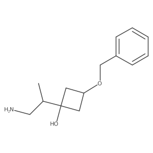 1-(1-Aminopropan-2-yl)-3-(benzyloxy)cyclobutan-1-ol结构式