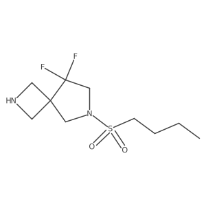 6-(Butane-1-sulfonyl)-8,8-difluoro-2,6-diazaspiro[3.4]octane Structure