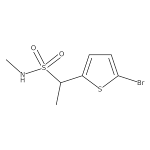 1-(5-bromothiophen-2-yl)-N-methylethane-1-sulfonamide结构式