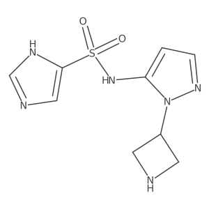 N-[1-(azetidin-3-yl)-1H-pyrazol-5-yl]-1H-imidazole-4-sulfonamide Structure