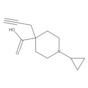 1-Cyclopropyl-4-(prop-2-yn-1-yl)piperidine-4-carboxylic acid Structure