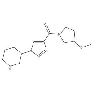 3-[4-(3-methoxypyrrolidine-1-carbonyl)-1H-1,2,3-triazol-1-yl]piperidine Structure