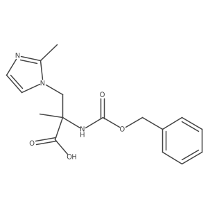 2-{[(benzyloxy)carbonyl]amino}-2-methyl-3-(2-methyl-1H-imidazol-1-yl)propanoic acid结构式
