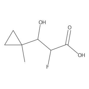 2-Fluoro-3-hydroxy-3-(1-methylcyclopropyl)propanoic acid结构式