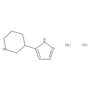 (R)-3-(1H-pyrazol-5-yl)piperidine dihydrochloride结构式