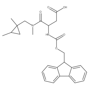 3-{[(1,2-dimethylcyclopropyl)methyl](methyl)carbamoyl}-3-({[(9H-fluoren-9-yl)methoxy]carbonyl}amino)propanoic acid结构式
