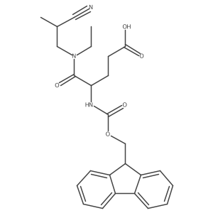 4-[(2-cyano-2-methylethyl)(ethyl)carbamoyl]-4-({[(9H-fluoren-9-yl)methoxy]carbonyl}amino)butanoic acid结构式