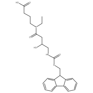 4-[N-ethyl-4-({[(9H-fluoren-9-yl)methoxy]carbonyl}amino)-3-hydroxybutanamido]butanoic acid Structure