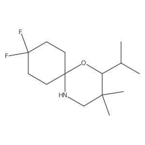 9,9-Difluoro-3,3-dimethyl-2-(propan-2-yl)-1-oxa-5-azaspiro[5.5]undecane Structure