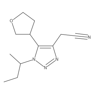 2-[1-(butan-2-yl)-5-(oxolan-3-yl)-1H-1,2,3-triazol-4-yl]acetonitrile结构式