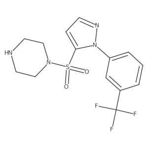 1-({1-[3-(trifluoromethyl)phenyl]-1H-pyrazol-5-yl}sulfonyl)piperazine Structure