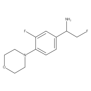 2-Fluoro-1-[3-fluoro-4-(morpholin-4-yl)phenyl]ethan-1-amine结构式