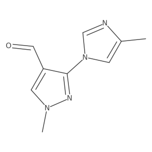 1-methyl-3-(4-methyl-1H-imidazol-1-yl)-1H-pyrazole-4-carbaldehyde结构式
