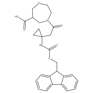 4-{2-[1-({[(9H-fluoren-9-yl)methoxy]carbonyl}amino)cyclopropyl]acetyl}-1,4-oxazepane-6-carboxylic acid Structure