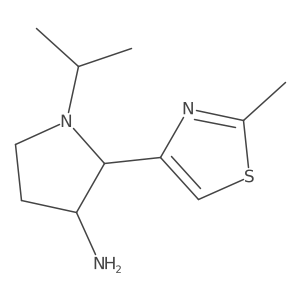 2-(2-Methyl-1,3-thiazol-4-yl)-1-(propan-2-yl)pyrrolidin-3-amine Structure