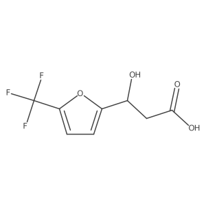 (3R)-3-hydroxy-3-[5-(trifluoromethyl)furan-2-yl]propanoic acid Structure