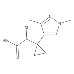 2-amino-2-[1-(1,3-dimethyl-1H-pyrazol-4-yl)cyclopropyl]acetic acid结构式