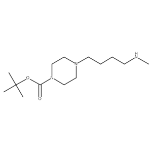 Tert-butyl 4-[4-(methylamino)butyl]piperazine-1-carboxylate结构式