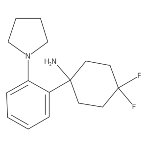 4,4-Difluoro-1-[2-(pyrrolidin-1-yl)phenyl]cyclohexan-1-amine Structure