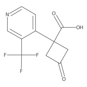 3-Oxo-1-[3-(trifluoromethyl)pyridin-4-yl]cyclobutane-1-carboxylic acid Structure