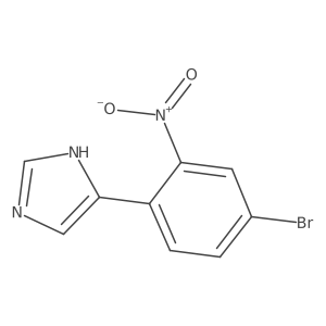 4-(4-bromo-2-nitrophenyl)-1H-imidazole结构式