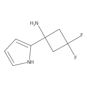 3,3-difluoro-1-(1H-pyrrol-2-yl)cyclobutan-1-amine结构式