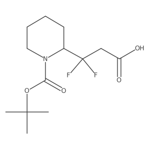 3-{1-[(Tert-butoxy)carbonyl]piperidin-2-yl}-3,3-difluoropropanoic acid结构式