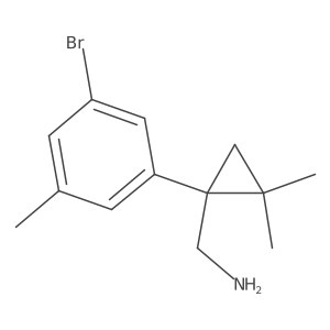 [1-(3-Bromo-5-methylphenyl)-2,2-dimethylcyclopropyl]methanamine Structure